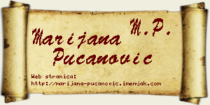 Marijana Pucanović vizit kartica
